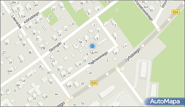 Zielonka, Bajkowskiego Lucjana, 6, mapa Zielonka