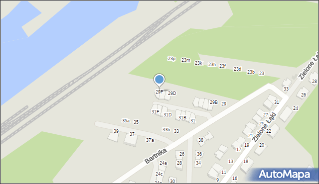 Zielonka, Bartnika Jerzego, 29F, mapa Zielonka