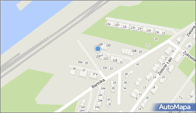 Zielonka, Bartnika Jerzego, 31F, mapa Zielonka