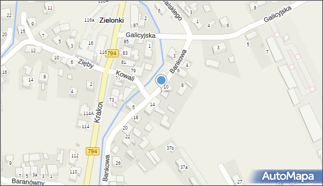 Zielonki, Bankowa, 12, mapa Zielonki