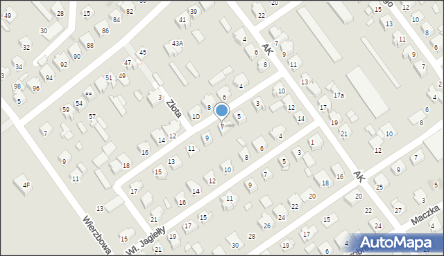 Żuromin, Batalionów Chłopskich, 7, mapa Żuromin