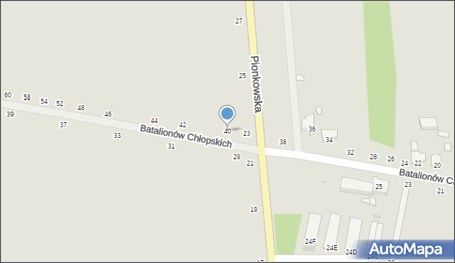 Zwoleń, Batalionów Chłopskich, 40, mapa Zwoleń