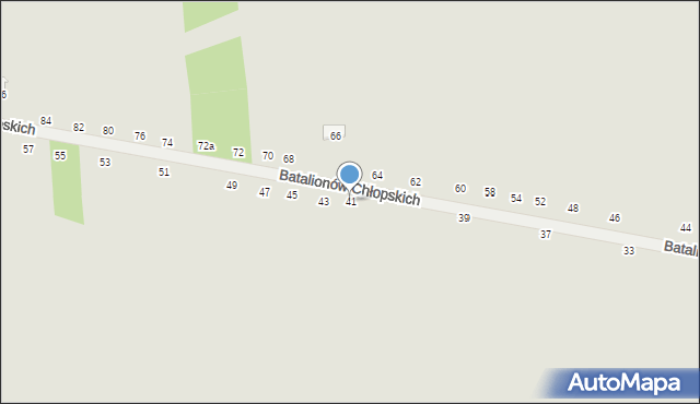 Zwoleń, Batalionów Chłopskich, 41, mapa Zwoleń