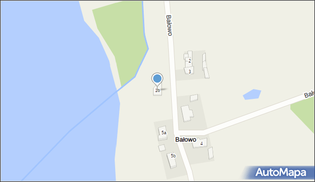 Zyndaki, Bałowo, 1b, mapa Zyndaki