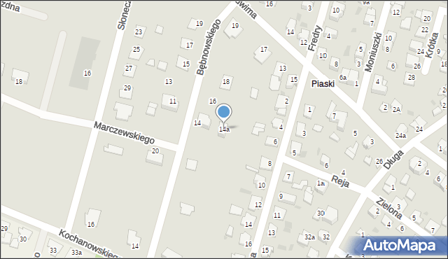 Aleksandrów Kujawski, Bębnowskiego Wacława, 14a, mapa Aleksandrów Kujawski