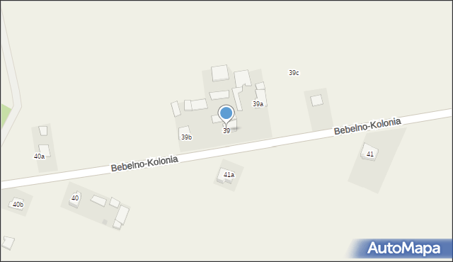 Bebelno-Kolonia, Bebelno-Kolonia, 39, mapa Bebelno-Kolonia
