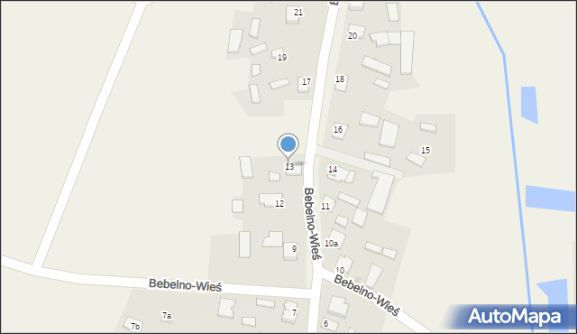 Bebelno-Wieś, Bebelno-Wieś, 13, mapa Bebelno-Wieś