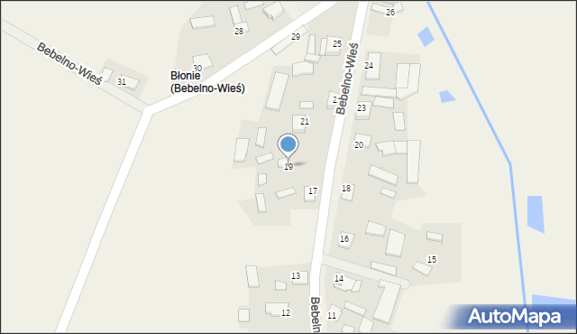 Bebelno-Wieś, Bebelno-Wieś, 19, mapa Bebelno-Wieś