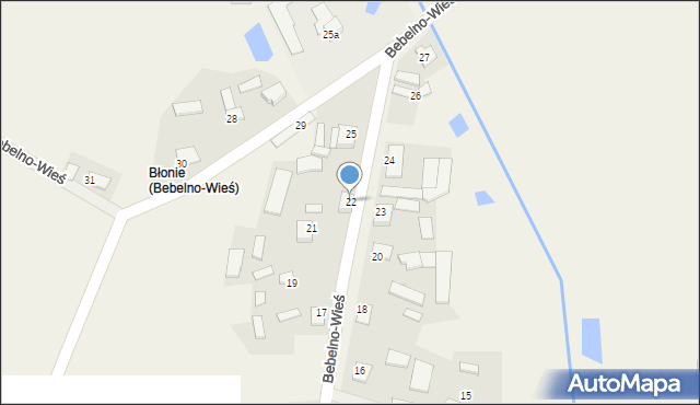 Bebelno-Wieś, Bebelno-Wieś, 22, mapa Bebelno-Wieś