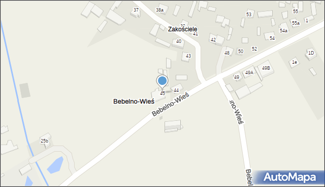 Bebelno-Wieś, Bebelno-Wieś, 45, mapa Bebelno-Wieś
