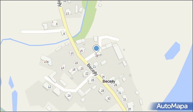 Becejły, Becejły, 19, mapa Becejły