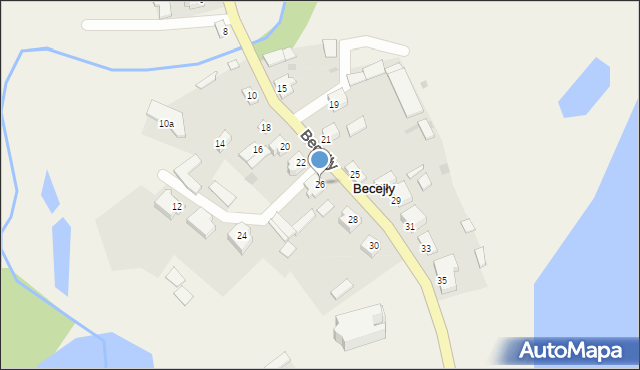 Becejły, Becejły, 26, mapa Becejły