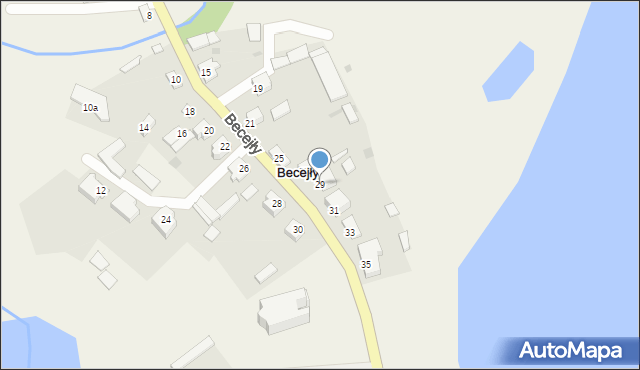 Becejły, Becejły, 29, mapa Becejły