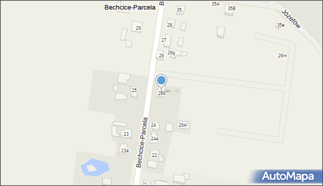 Bechcice-Parcela, Bechcice-Parcela, 26b, mapa Bechcice-Parcela