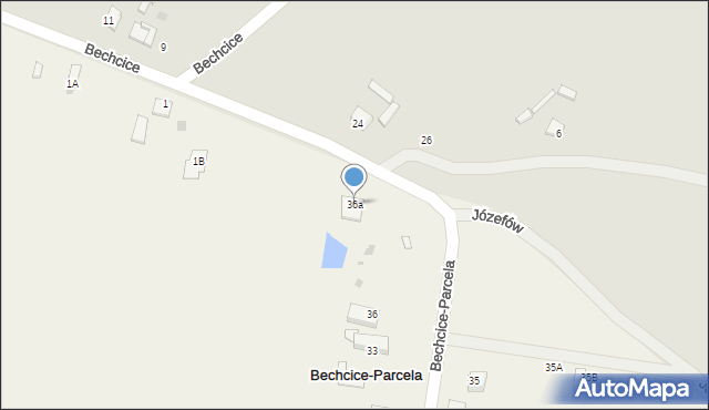 Bechcice-Parcela, Bechcice-Parcela, 36a, mapa Bechcice-Parcela