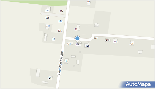 Bechcice-Parcela, Bechcice-Parcela, 41b, mapa Bechcice-Parcela