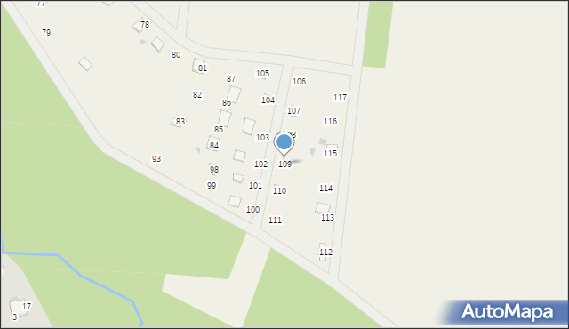 Bechcice-Wieś, Bechcice-Wieś, 109, mapa Bechcice-Wieś