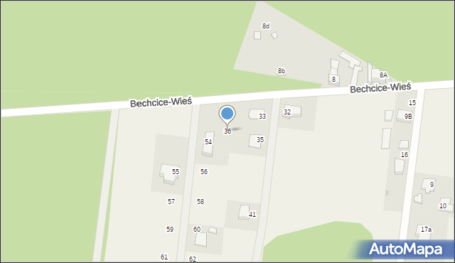 Bechcice-Wieś, Bechcice-Wieś, 36, mapa Bechcice-Wieś