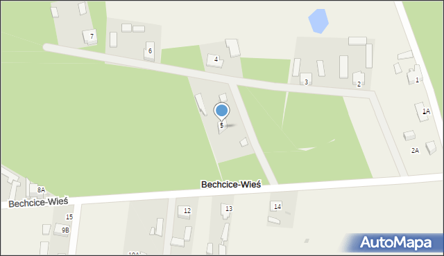 Bechcice-Wieś, Bechcice-Wieś, 5A, mapa Bechcice-Wieś
