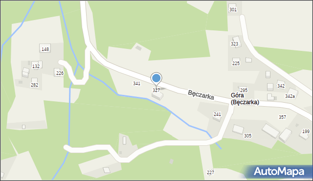 Bęczarka, Bęczarka, 327, mapa Bęczarka