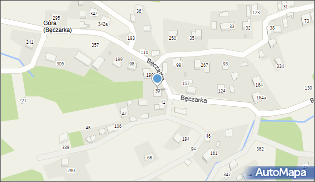 Bęczarka, Bęczarka, 39, mapa Bęczarka