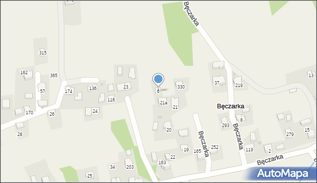 Bęczarka, Bęczarka, 6, mapa Bęczarka