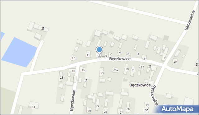 Bęczkowice, Bęczkowice, 10, mapa Bęczkowice