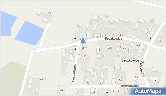 Bęczkowice, Bęczkowice, 15, mapa Bęczkowice