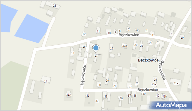 Bęczkowice, Bęczkowice, 17, mapa Bęczkowice