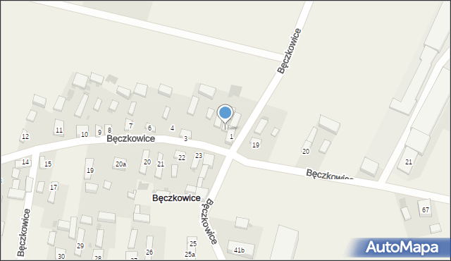 Bęczkowice, Bęczkowice, 2, mapa Bęczkowice