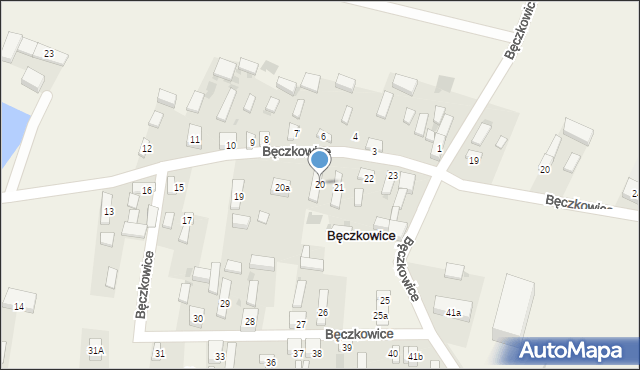 Bęczkowice, Bęczkowice, 20, mapa Bęczkowice