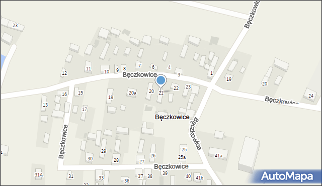 Bęczkowice, Bęczkowice, 21, mapa Bęczkowice