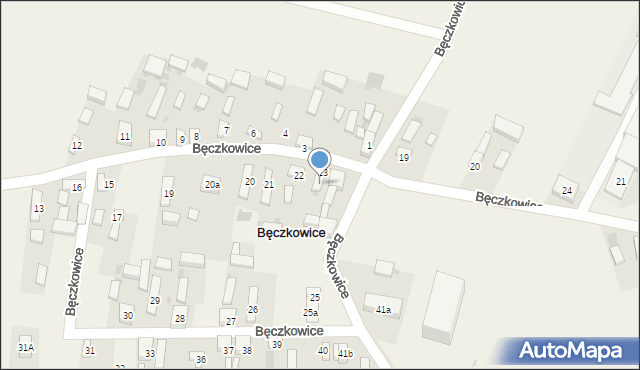 Bęczkowice, Bęczkowice, 24a, mapa Bęczkowice