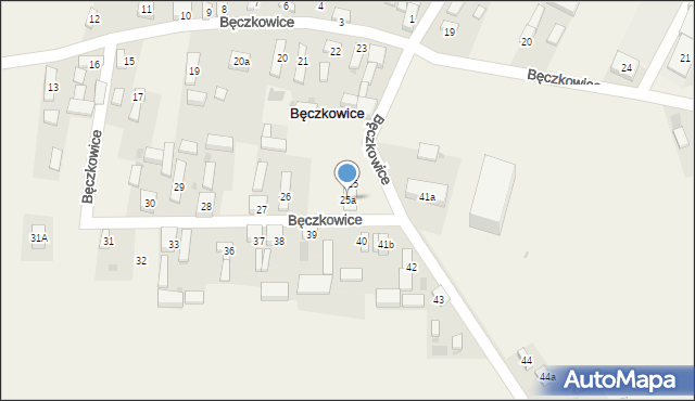 Bęczkowice, Bęczkowice, 25a, mapa Bęczkowice