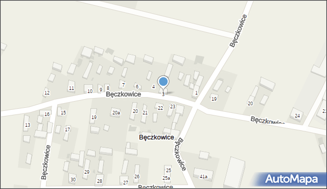 Bęczkowice, Bęczkowice, 3, mapa Bęczkowice