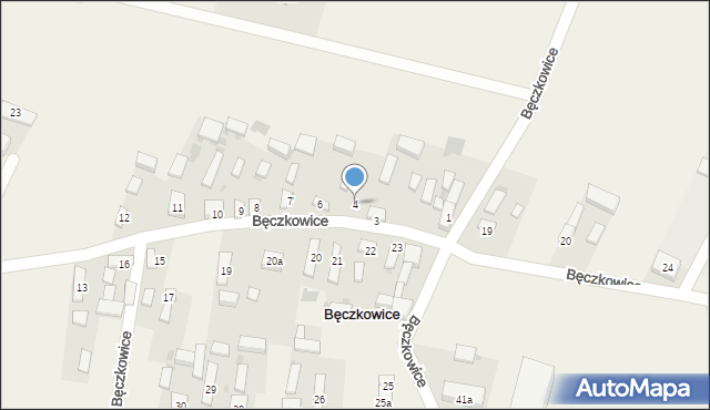 Bęczkowice, Bęczkowice, 4, mapa Bęczkowice