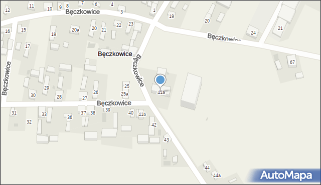 Bęczkowice, Bęczkowice, 41a, mapa Bęczkowice