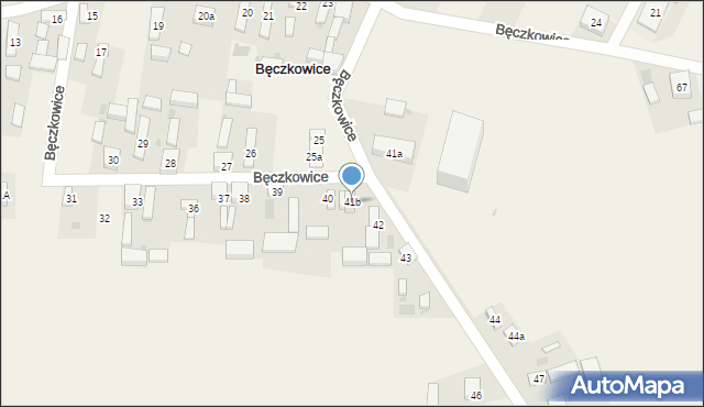 Bęczkowice, Bęczkowice, 41b, mapa Bęczkowice