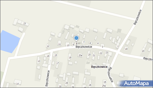 Bęczkowice, Bęczkowice, 8, mapa Bęczkowice