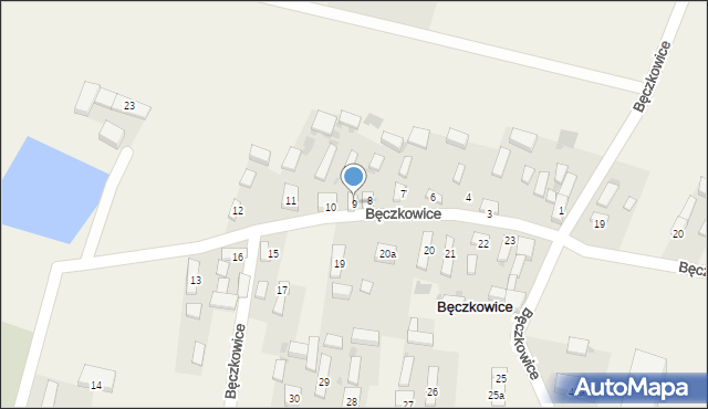 Bęczkowice, Bęczkowice, 9, mapa Bęczkowice