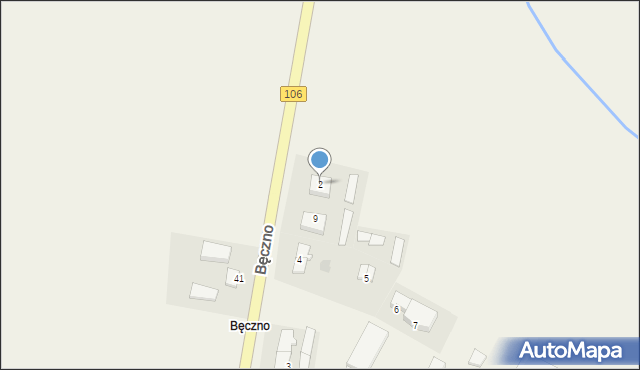 Bęczno, Bęczno, 2, mapa Bęczno