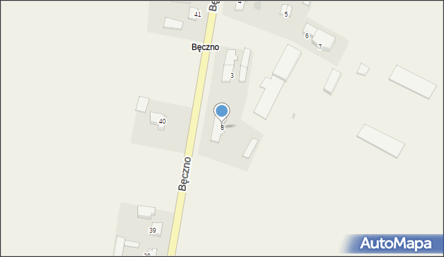 Bęczno, Bęczno, 8, mapa Bęczno