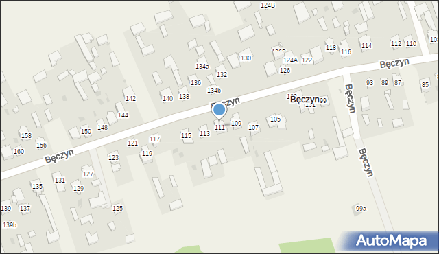 Bęczyn, Bęczyn, 111, mapa Bęczyn