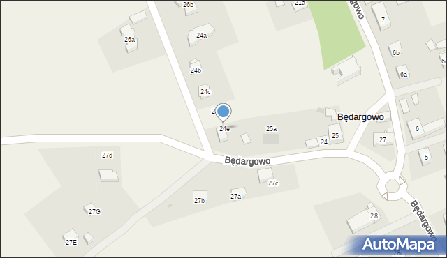 Będargowo, Będargowo, 24e, mapa Będargowo