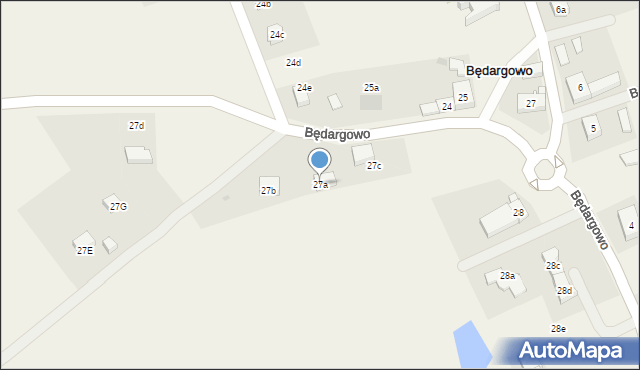 Będargowo, Będargowo, 27a, mapa Będargowo