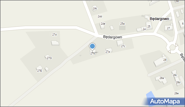 Będargowo, Będargowo, 27b, mapa Będargowo