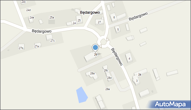 Będargowo, Będargowo, 28, mapa Będargowo