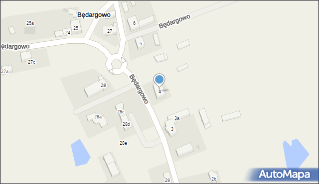 Będargowo, Będargowo, 4, mapa Będargowo