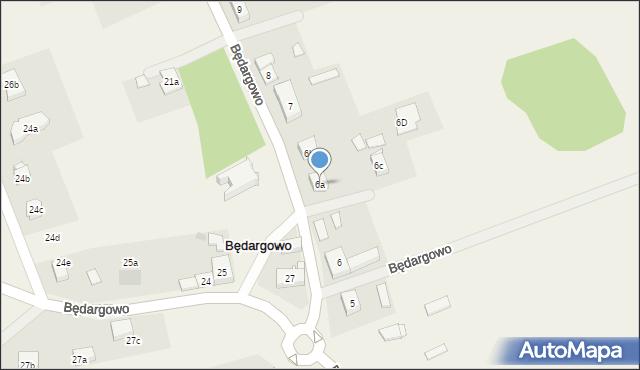 Będargowo, Będargowo, 6a, mapa Będargowo