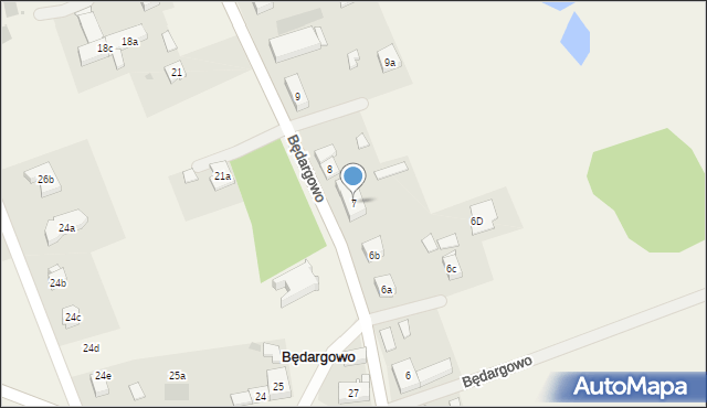 Będargowo, Będargowo, 7, mapa Będargowo